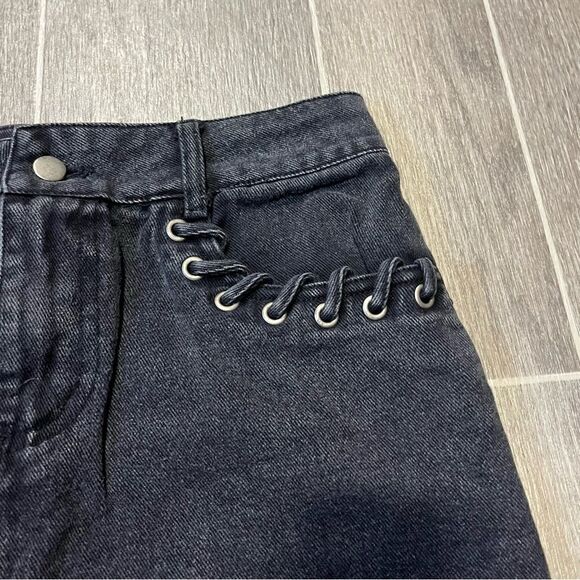 Dainty Hooligan Women's Black Denim Jean Skirt - Picture 3 of 7